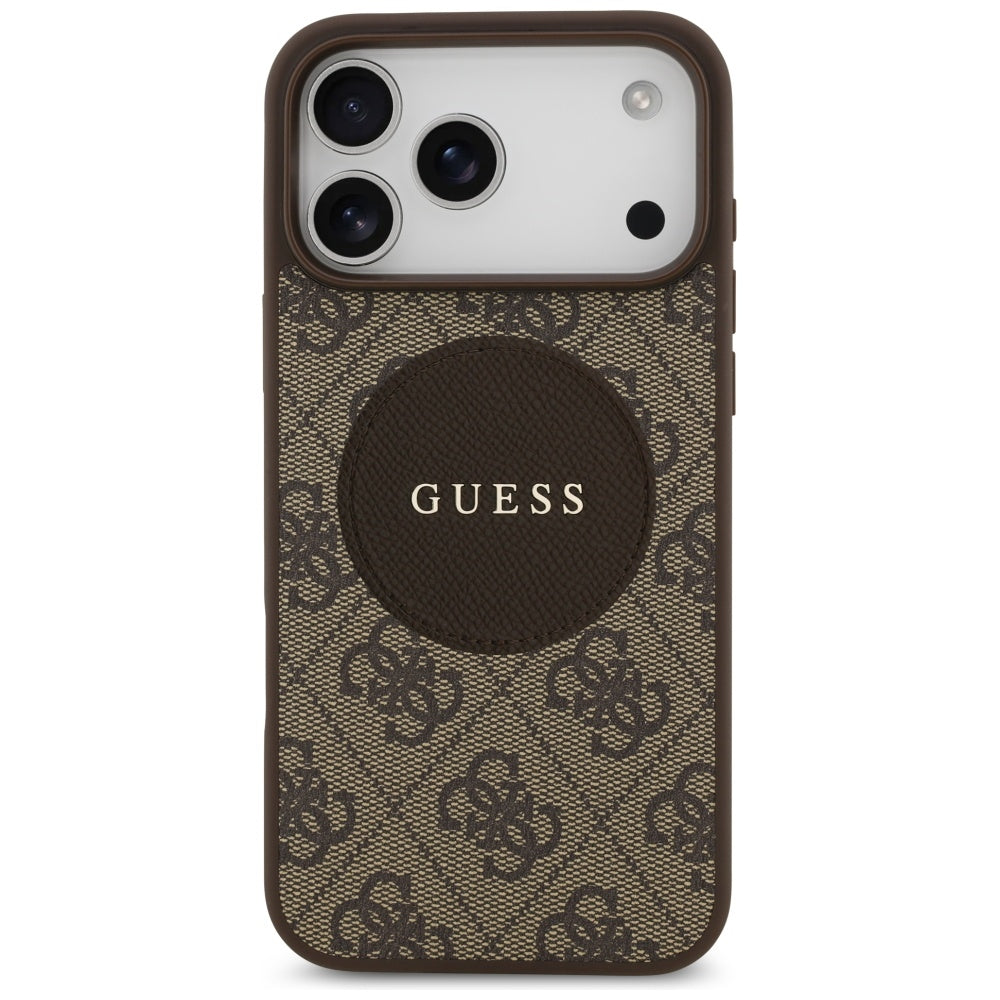 Guess 4G Circle Classic Logo MagSafe case for iPhone 17 Pro Max - brown_2