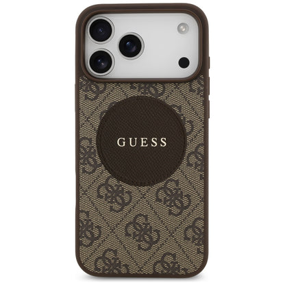Guess 4G Circle Classic Logo MagSafe case for iPhone 17 Pro Max - brown_2
