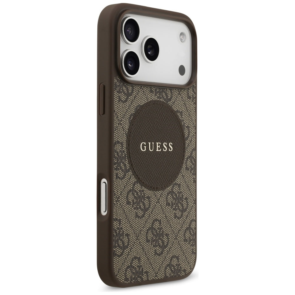 Guess 4G Circle Classic Logo MagSafe case for iPhone 17 Pro Max - brown_3