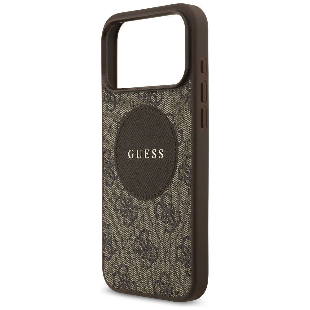 Guess 4G Circle Classic Logo MagSafe case for iPhone 17 Pro Max - brown_5