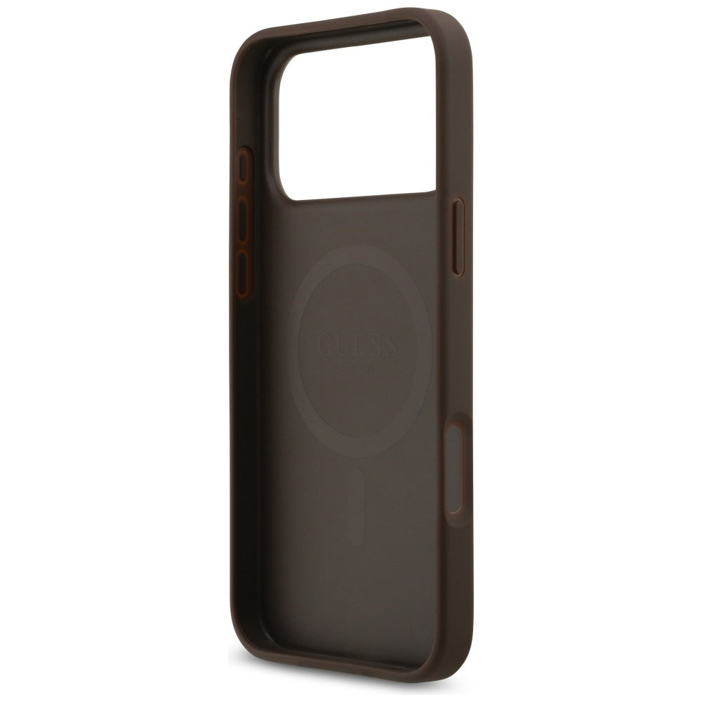 Guess 4G Circle Classic Logo MagSafe case for iPhone 17 Pro Max - brown_6