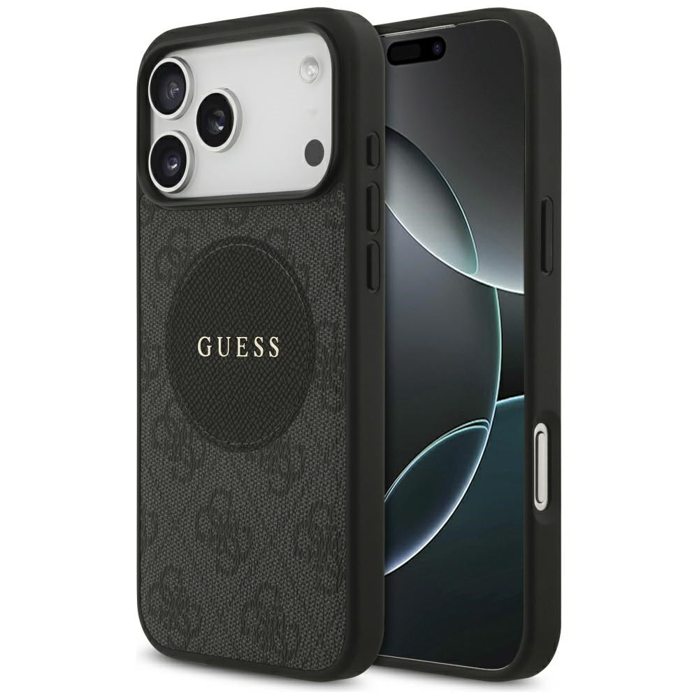 Guess 4G Circle Classic Logo MagSafe case for iPhone 17 Pro Max - black_0