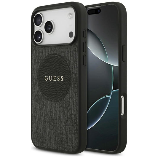 Guess 4G Circle Classic Logo MagSafe case for iPhone 17 Pro Max - black_0