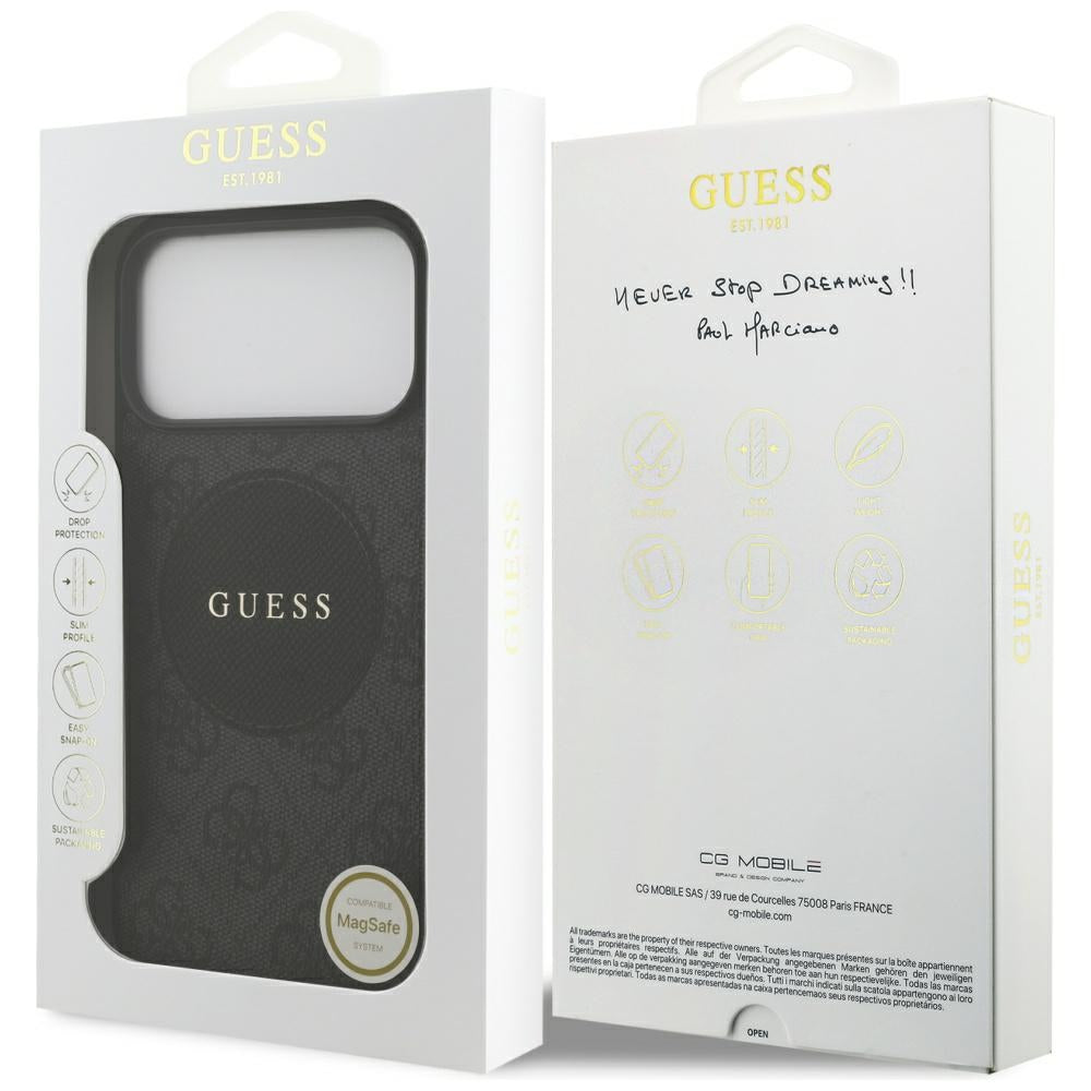 Guess 4G Circle Classic Logo MagSafe case for iPhone 17 Pro Max - black_7