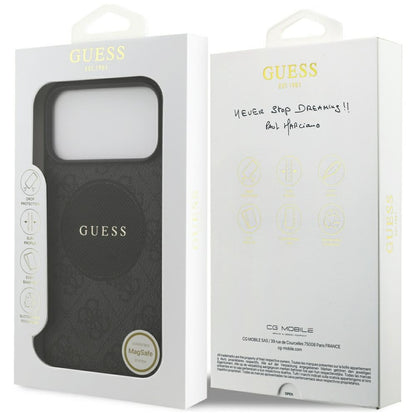 Guess 4G Circle Classic Logo MagSafe case for iPhone 17 Pro Max - black_7