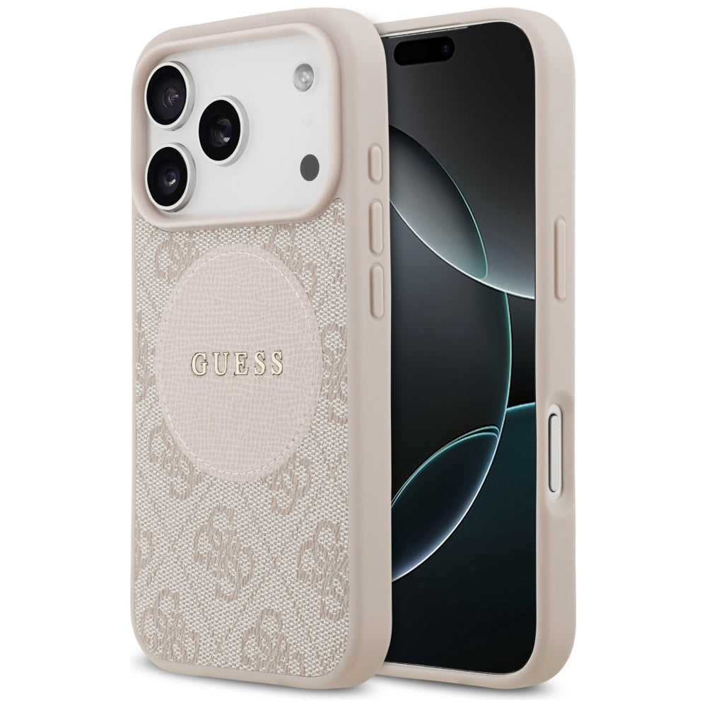 Guess 4G Circle Classic Logo MagSafe Case for iPhone 17 Pro - Pink_0