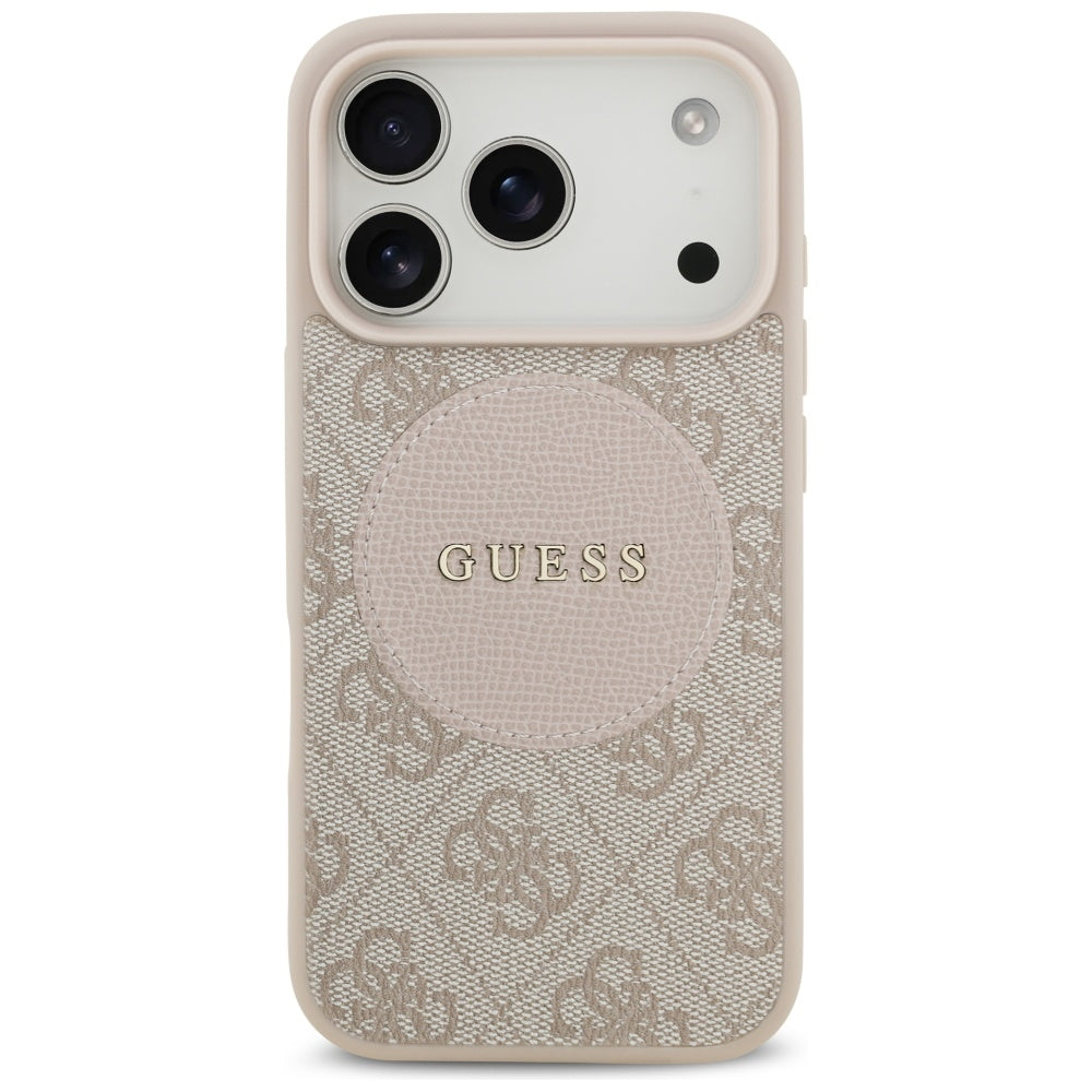 Guess 4G Circle Classic Logo MagSafe Case for iPhone 17 Pro - Pink_2