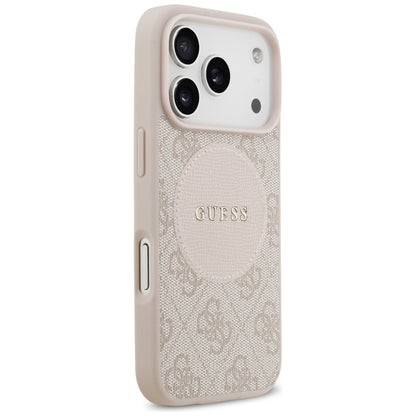 Guess 4G Circle Classic Logo MagSafe Case for iPhone 17 Pro - Pink_3