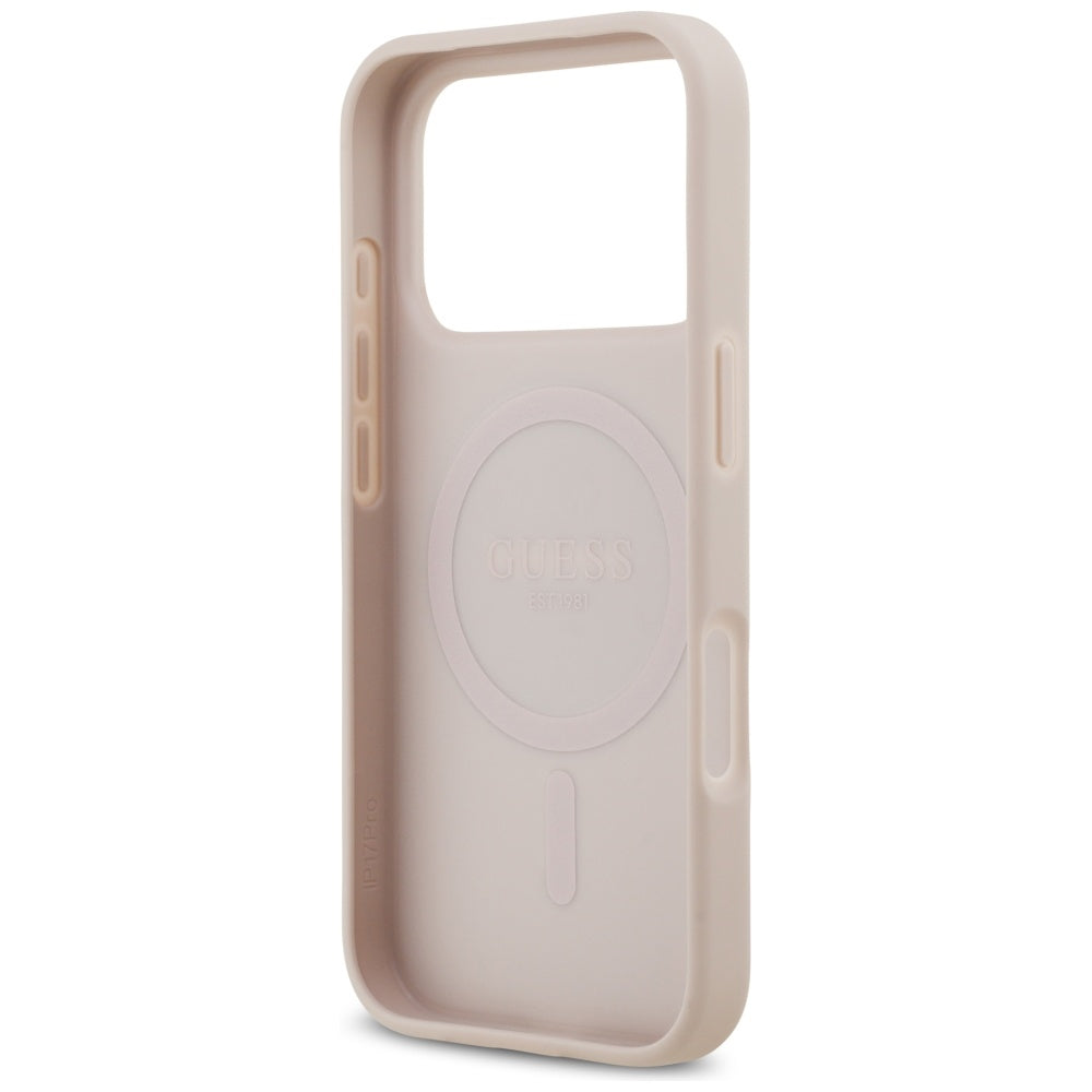 Guess 4G Circle Classic Logo MagSafe Case for iPhone 17 Pro - Pink_6