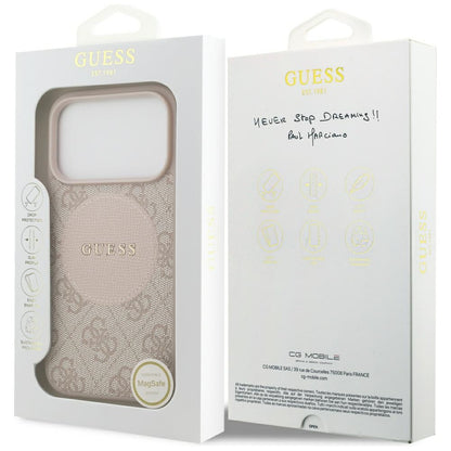 Guess 4G Circle Classic Logo MagSafe Case for iPhone 17 Pro - Pink_7