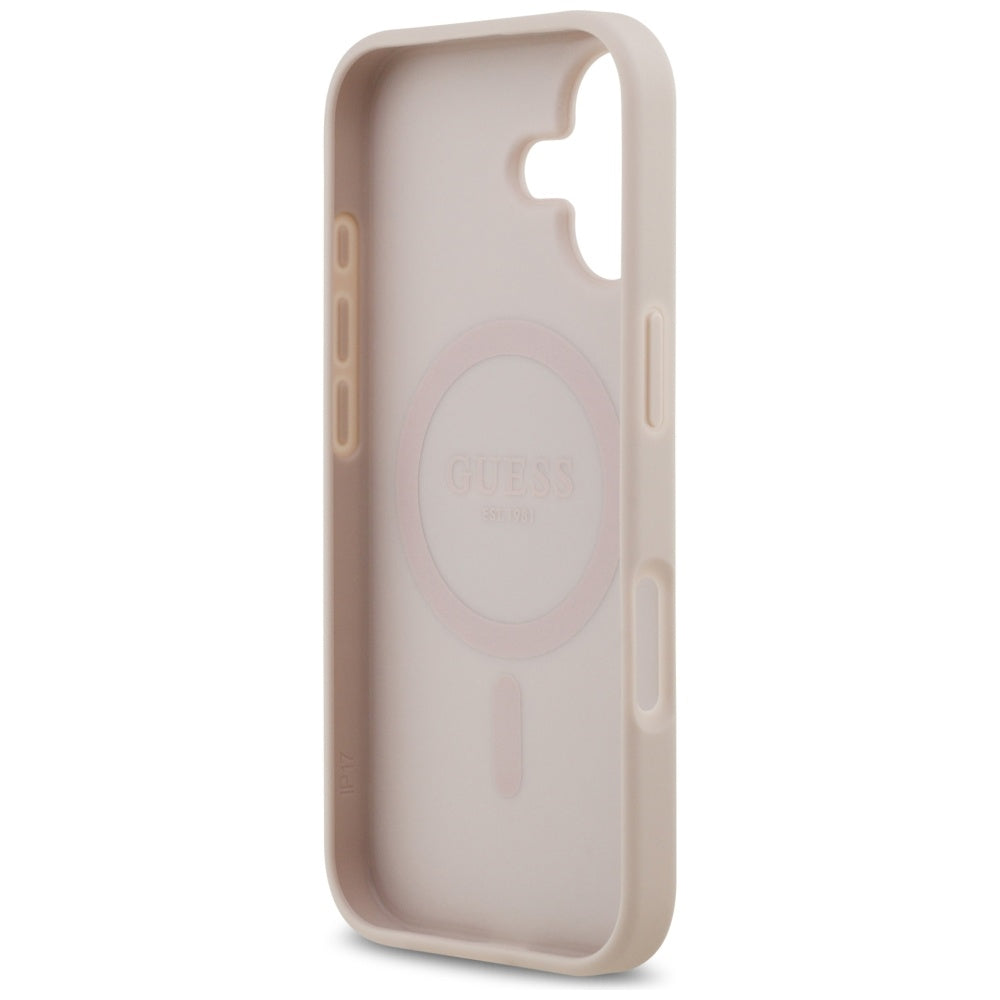 Guess 4G Circle Classic Logo MagSafe Case for iPhone 17 - Pink_6