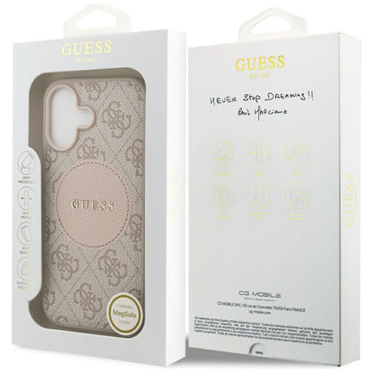 Guess 4G Circle Classic Logo MagSafe Case for iPhone 17 - Pink_7