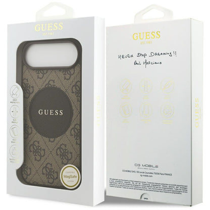 Guess 4G Circle Classic Logo MagSafe case for iPhone Air - brown_7