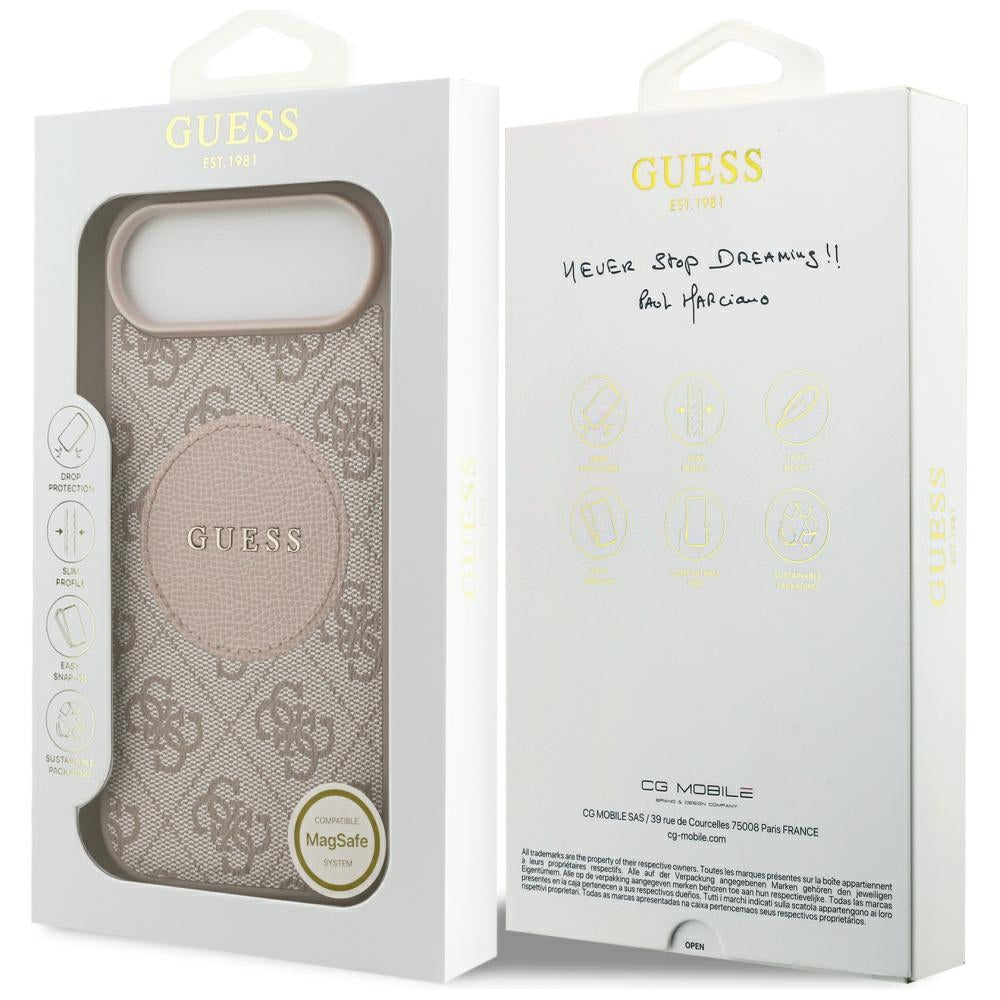 Guess 4G Circle Classic Logo MagSafe case for iPhone Air - pink_7