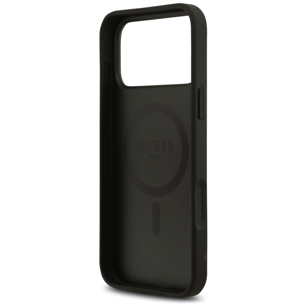 Guess 4G Flowers Print MagSafe case for iPhone 17 Pro - black_6
