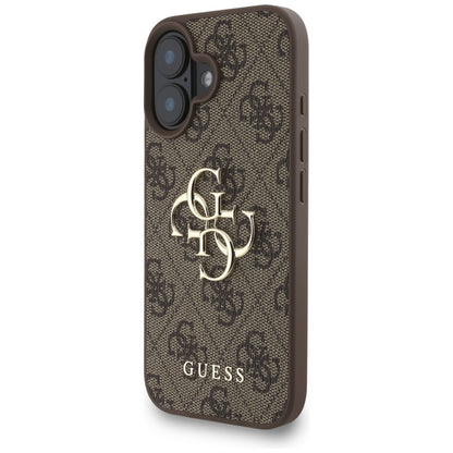 Guess 4G Strap 4G Classic Logo Case for iPhone 16 - Brown_2
