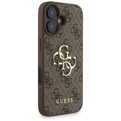 Guess 4G Strap 4G Classic Logo Case for iPhone 16 - Brown_3