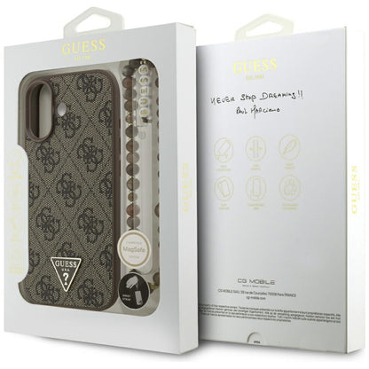 Guess 4G Strap Triangle Logo MagSafe case for iPhone 17 - brown_7