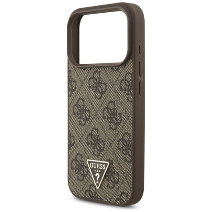 Guess 4G Strap Triangle Logo MagSafe case for iPhone 17 Pro - brown_5