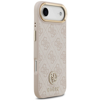 Guess 4G Strass Logo &amp; Big Strap Metal Buttons MagSafe Case for iPhone Air - Pink_3