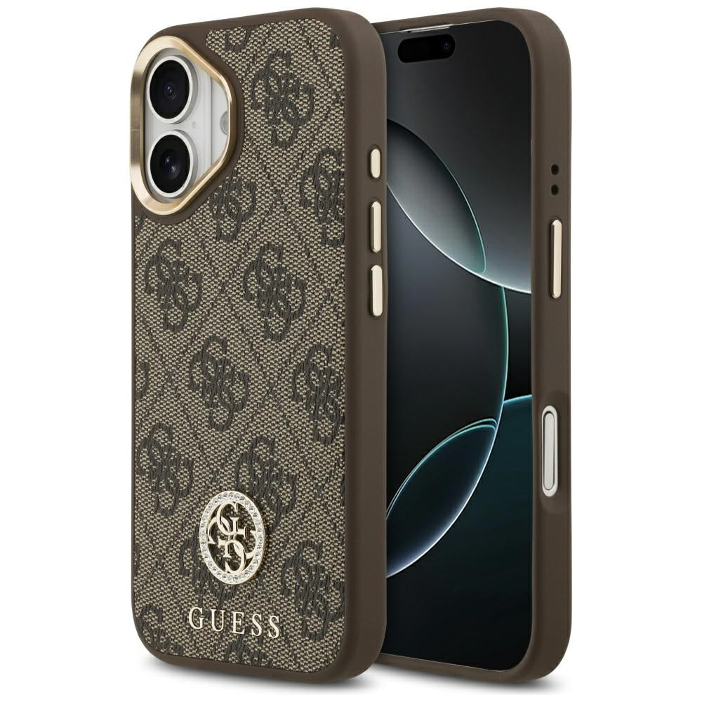 Guess 4G Strass Logo MagSafe case for iPhone 17 - brown_0