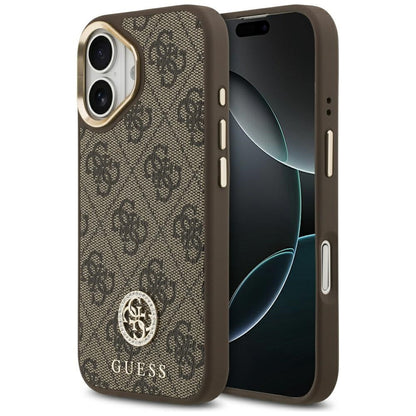 Guess 4G Strass Logo MagSafe case for iPhone 17 - brown_0