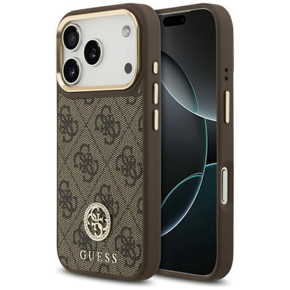 Guess 4G Strass Logo MagSafe case for iPhone 17 Pro - brown_0