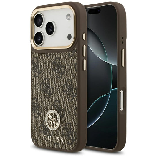 Guess 4G Strass Logo MagSafe case for iPhone 17 Pro - brown_0