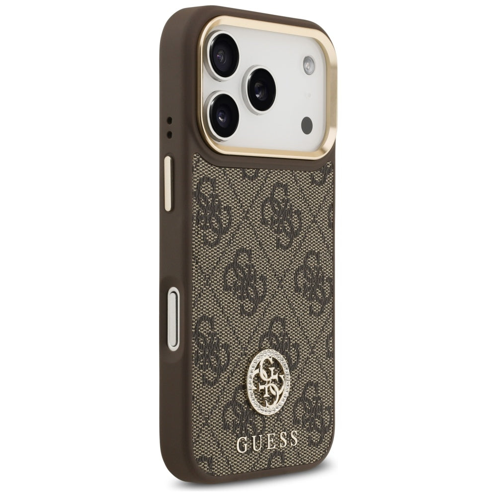 Guess 4G Strass Logo MagSafe case for iPhone 17 Pro - brown_3