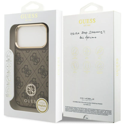 Guess 4G Strass Logo MagSafe case for iPhone 17 Pro - brown_7