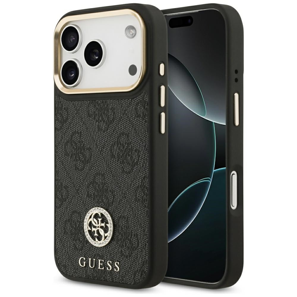 Guess 4G Strass Logo MagSafe case for iPhone 17 Pro - black_0