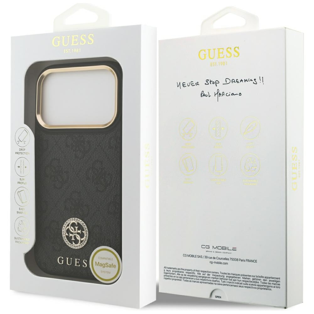Guess 4G Strass Logo MagSafe case for iPhone 17 Pro - black_7
