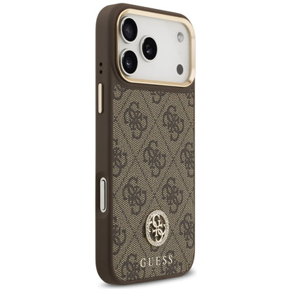 Guess 4G Strass Logo MagSafe Case for iPhone 17 Pro Max - Brown_3