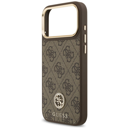 Guess 4G Strass Logo MagSafe Case for iPhone 17 Pro Max - Brown_5