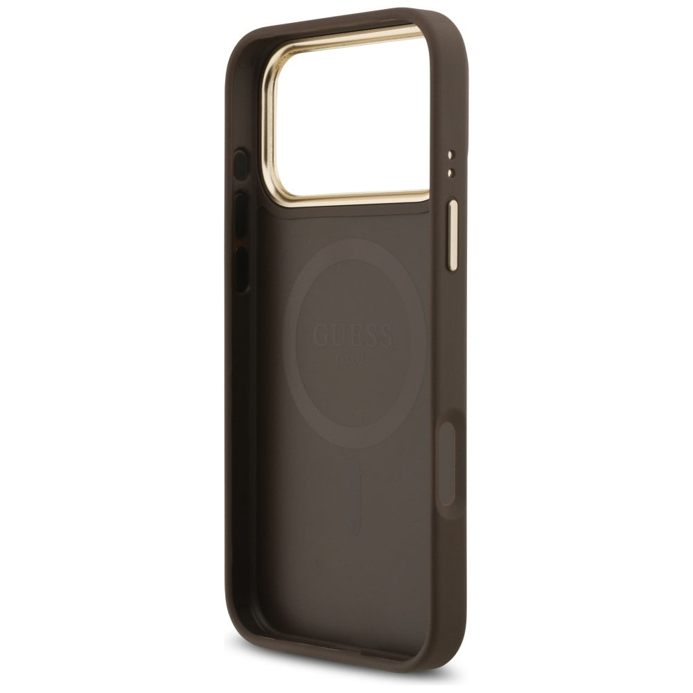 Guess 4G Strass Logo MagSafe Case for iPhone 17 Pro Max - Brown_6
