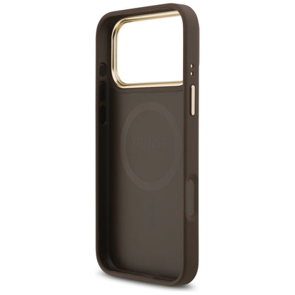 Guess 4G Strass Logo MagSafe Case for iPhone 17 Pro Max - Brown_6