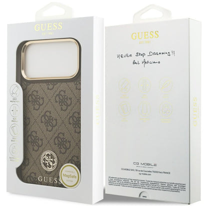 Guess 4G Strass Logo MagSafe Case for iPhone 17 Pro Max - Brown_7