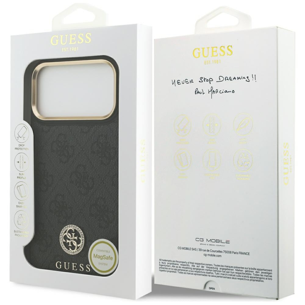 Guess 4G Strass Logo MagSafe Case for iPhone 17 Pro Max - Black_7