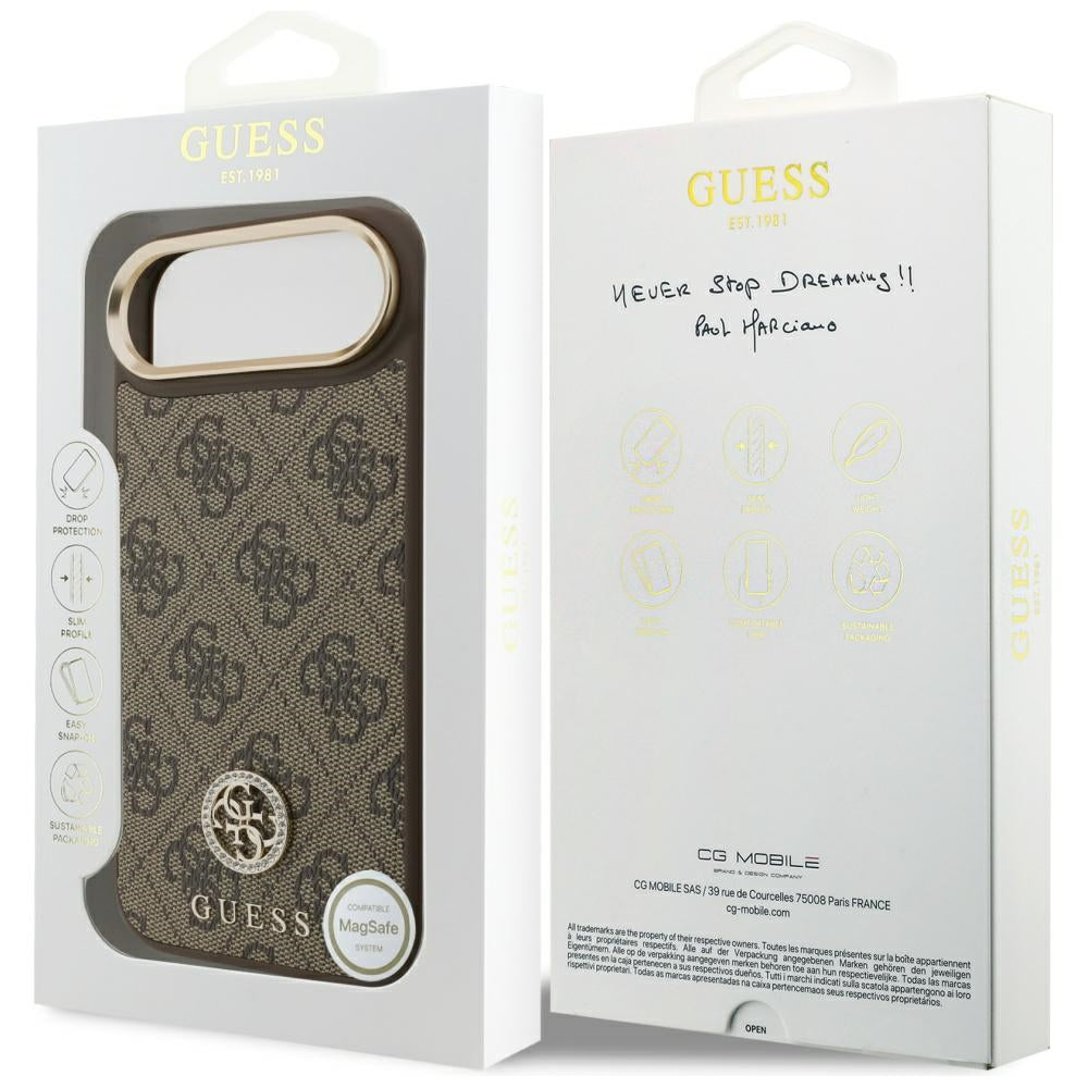 Guess 4G Strass Logo MagSafe Case for iPhone Air - Brown_7