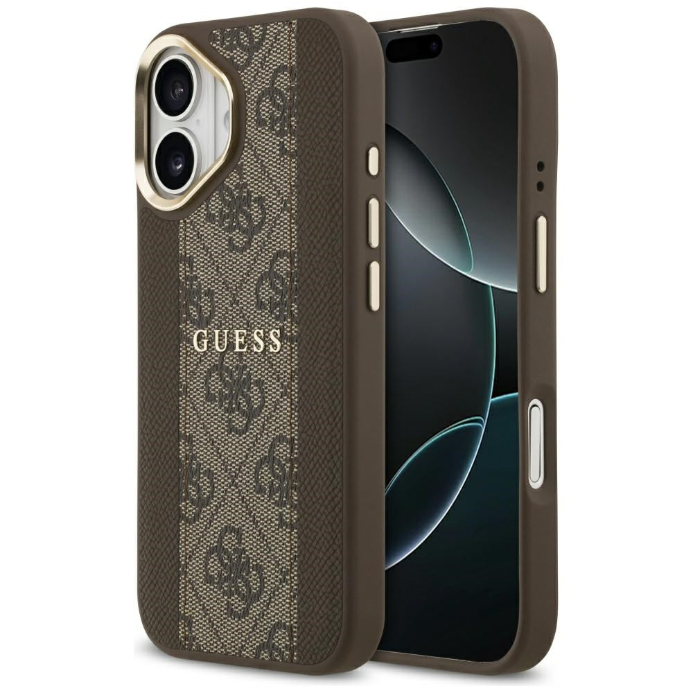 Guess 4G Stripe MagSafe case for iPhone 17 - brown_0
