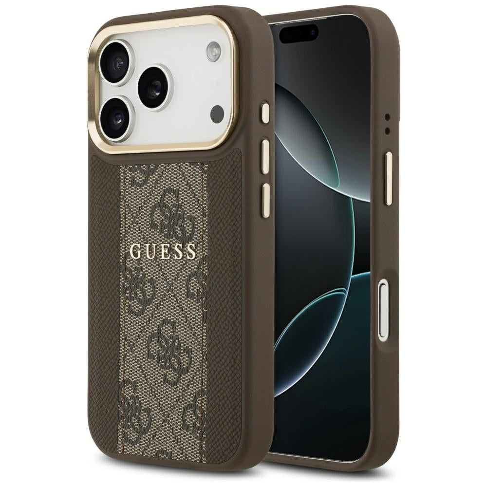 Guess 4G Stripe MagSafe case for iPhone 17 Pro - brown_0