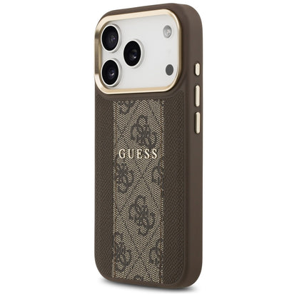 Guess 4G Stripe MagSafe case for iPhone 17 Pro - brown_1