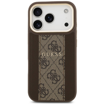 Guess 4G Stripe MagSafe case for iPhone 17 Pro - brown_2