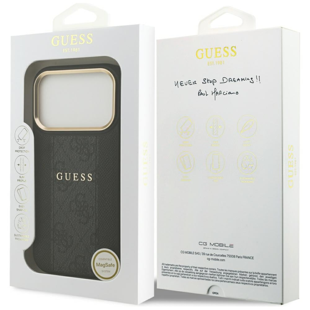 Guess 4G Stripe MagSafe case for iPhone 17 Pro - black_7