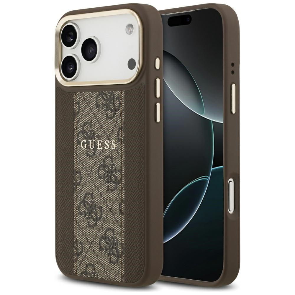 Guess 4G Stripe MagSafe case for iPhone 17 Pro Max - brown_0