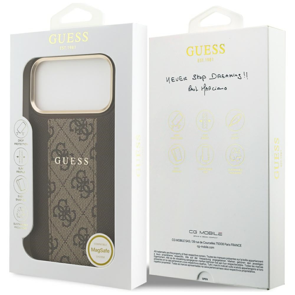 Guess 4G Stripe MagSafe case for iPhone 17 Pro Max - brown_7