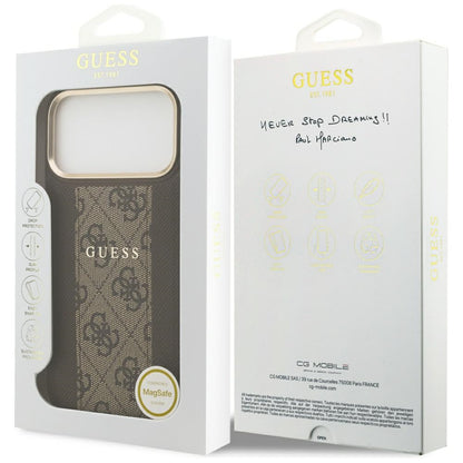 Guess 4G Stripe MagSafe case for iPhone 17 Pro Max - brown_7