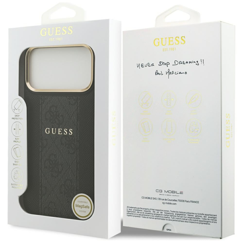 Guess 4G Stripe MagSafe case for iPhone 17 Pro Max - black_7