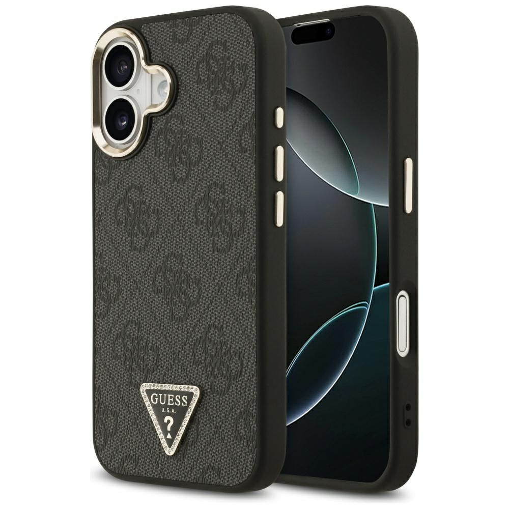 Guess 4G Triangle Logo MagSafe Case for iPhone 17 - Black and Gold_0