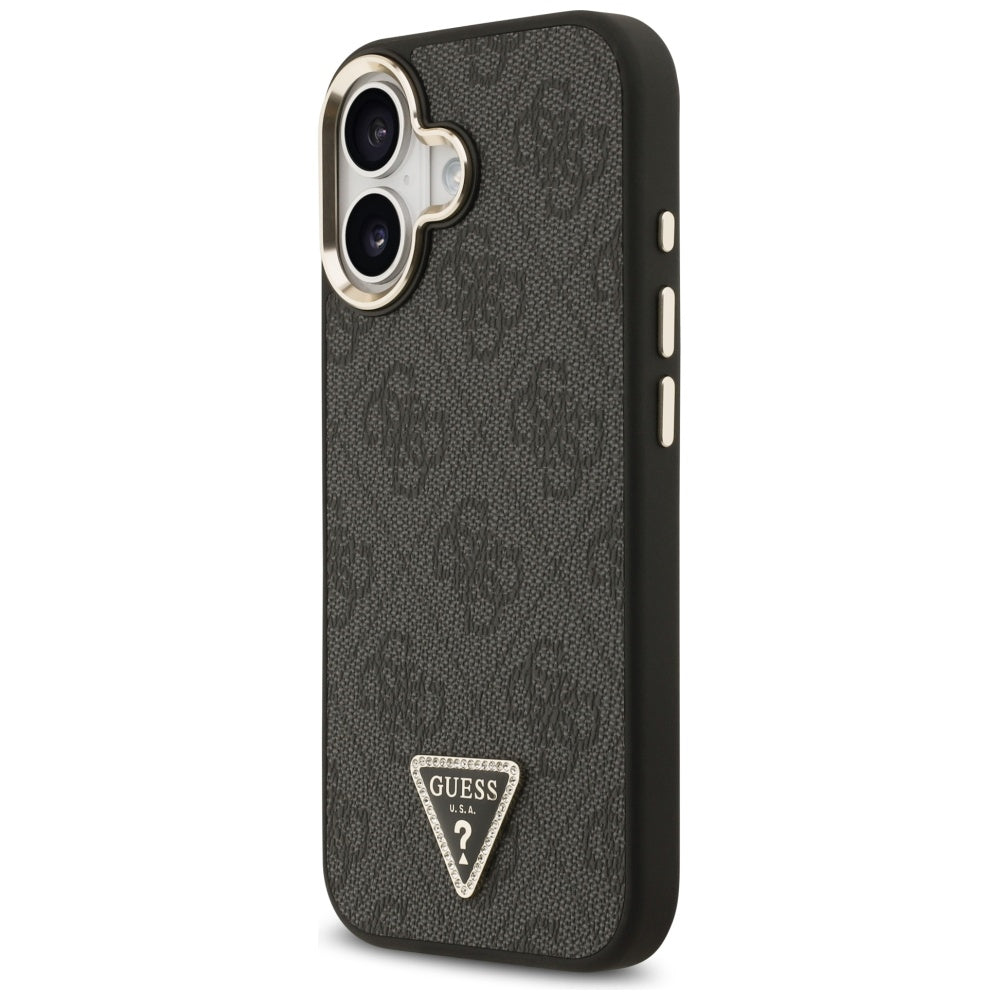 Guess 4G Triangle Logo MagSafe Case for iPhone 17 - Black and Gold_1